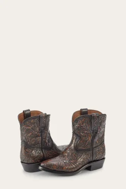 Booties^Frye Billy Short Tooled Black