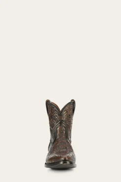 Booties^Frye Billy Short Tooled Black