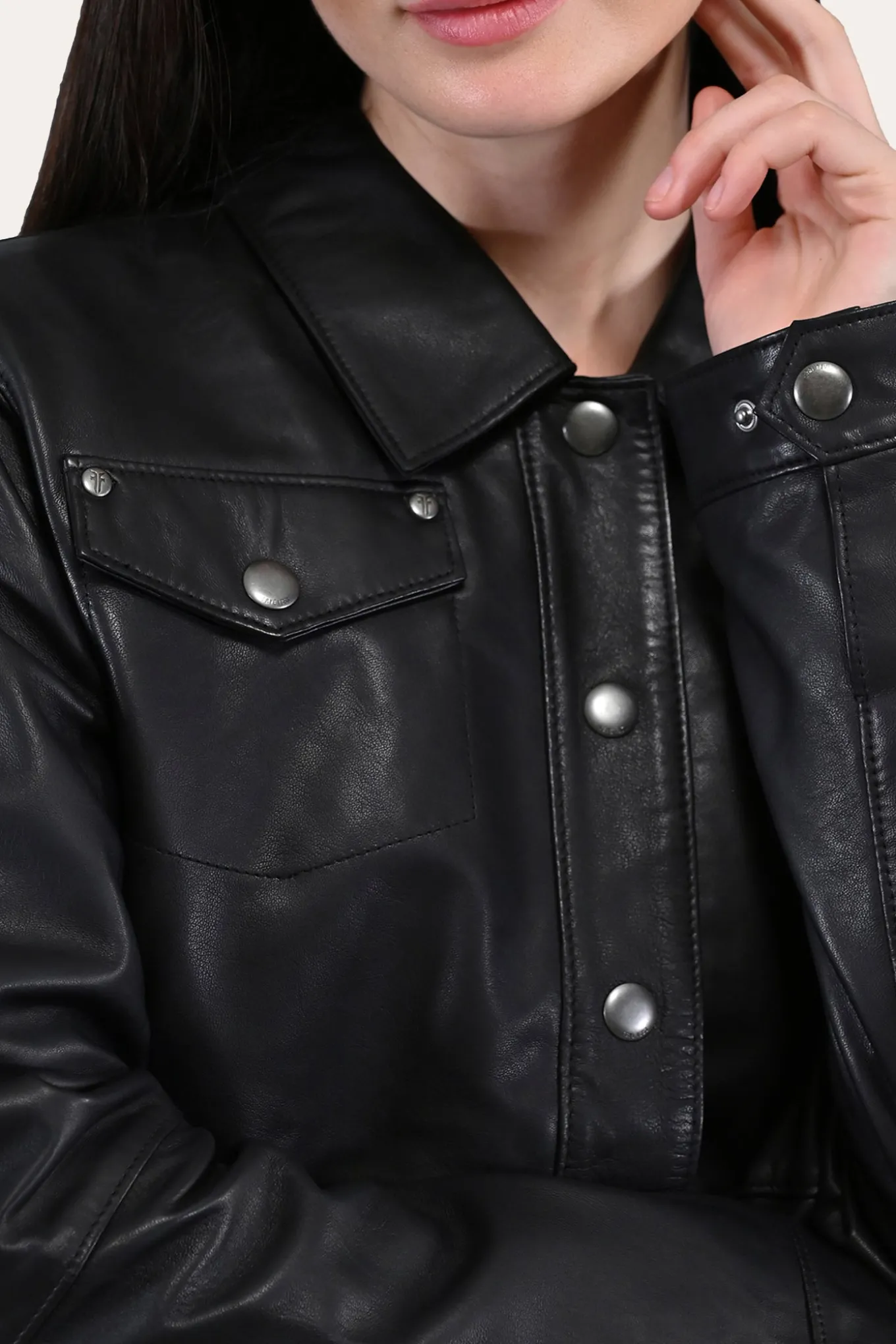 Leather Jackets^Frye Leather Shirt Black