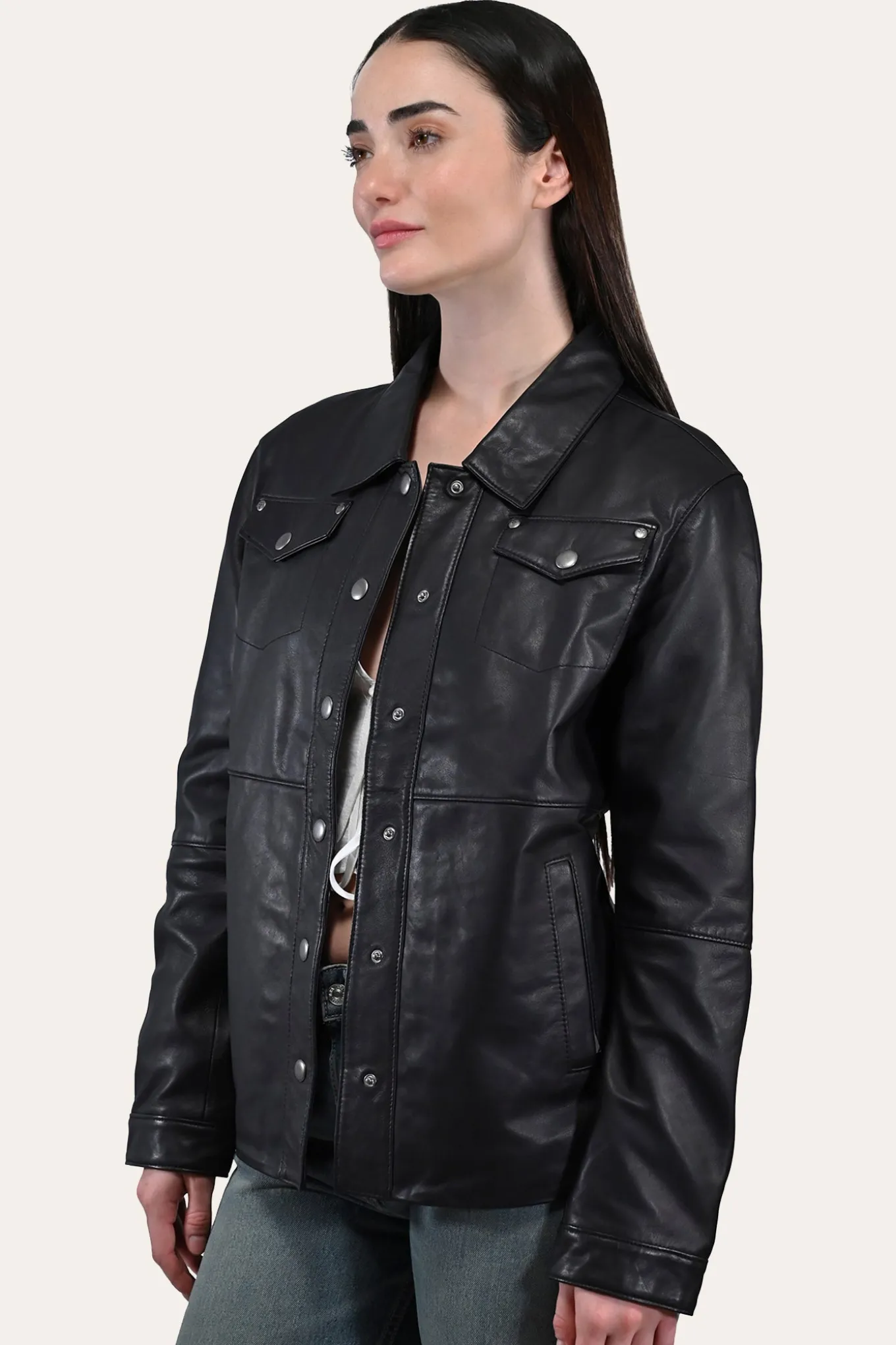 Leather Jackets^Frye Leather Shirt Black
