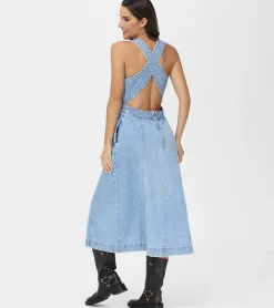 Dresses^Frye Criss-cross Maxi Denim Dress Paradise Wash