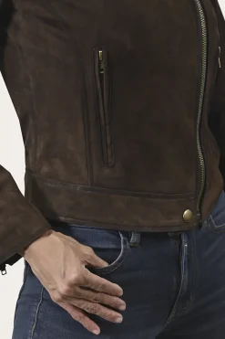 Leather Jackets^Frye Elegant Biker Leather Jacket Dark Brown