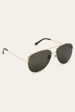 Sunglasses^Frye Evelyn Sunglasses Gold