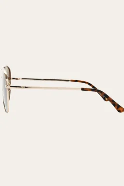 Sunglasses^Frye Evelyn Sunglasses Gold