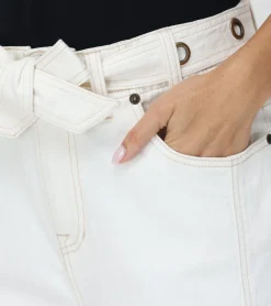 Bottoms^Frye High Waisted Belted Short Coconut Wash
