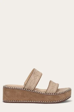 Sandals^Frye Joy Woodstock 2 Band Platform Slide