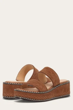 Sandals^Frye Joy Woodstock 2 Band Platform Slide