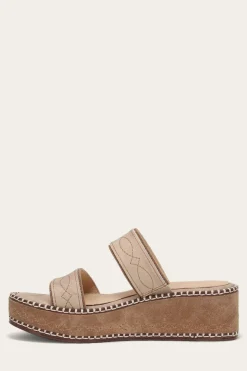 Sandals^Frye Joy Woodstock 2 Band Platform Slide