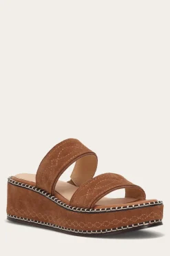 Sandals^Frye Joy Woodstock 2 Band Platform Slide