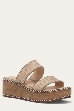 Sandals^Frye Joy Woodstock 2 Band Platform Slide