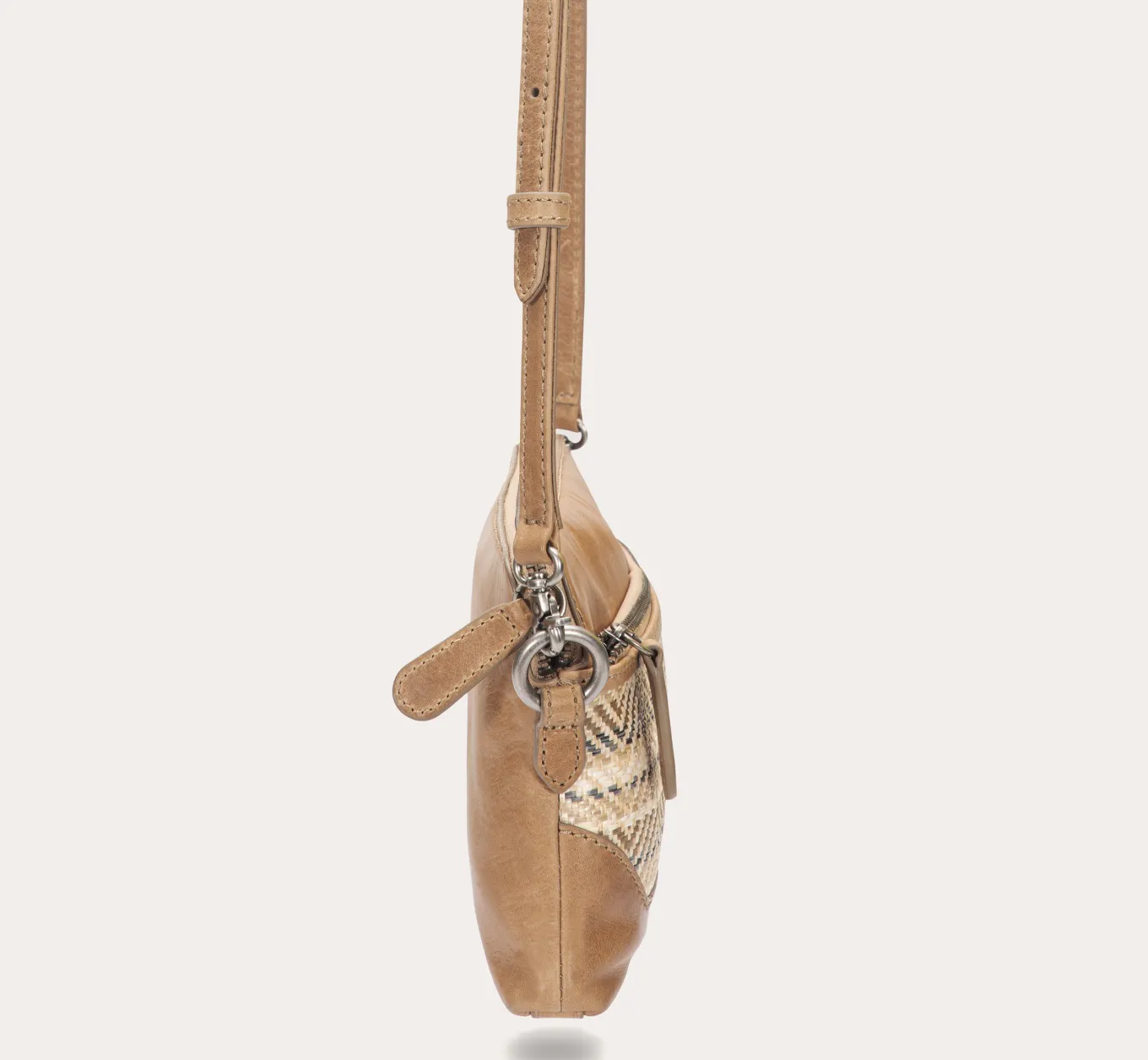 Handbags^Frye Melissa Straw Crossbody Wristlet Beige