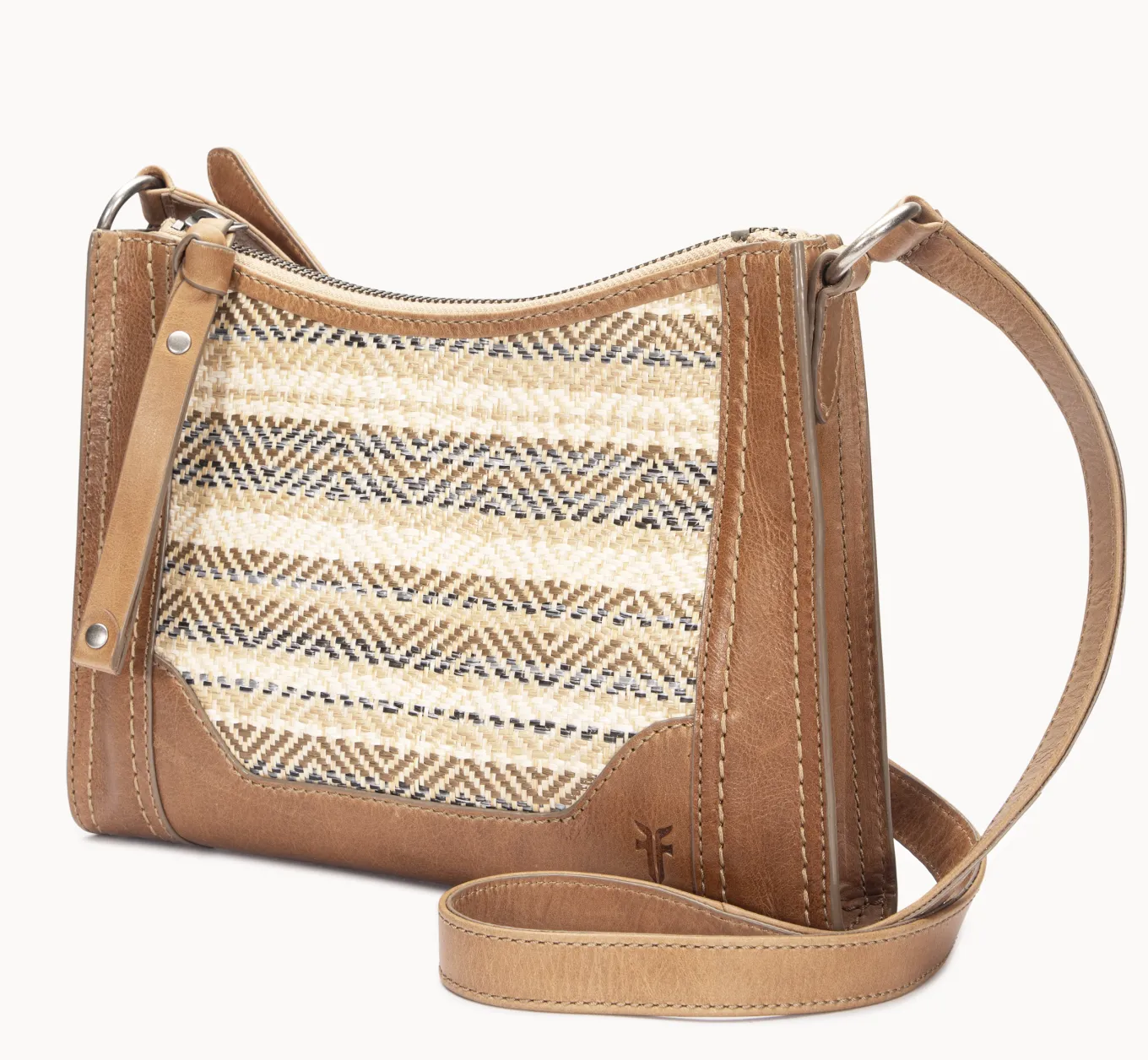 Handbags^Frye Melissa Straw Zip Crossbody Beige
