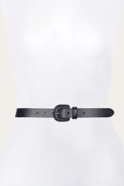 Belts^Frye 30mm Belt With Covered Buckle & Leather Lacing