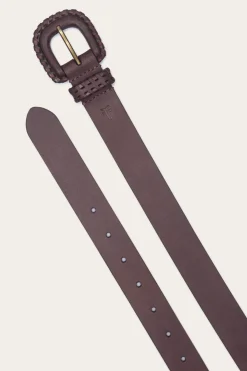 Belts^Frye 30mm Belt With Covered Buckle & Leather Lacing