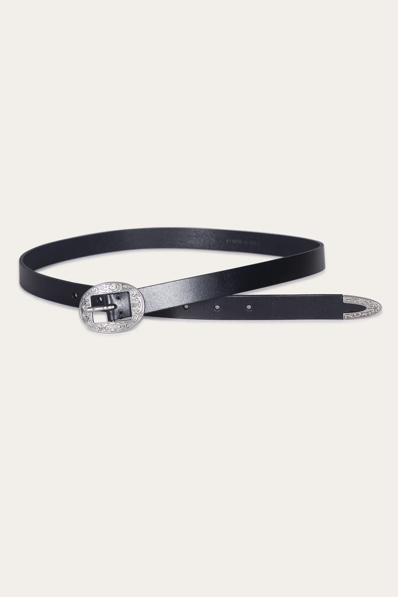Belts^Frye 21mm Logo Western Center Bar Belt