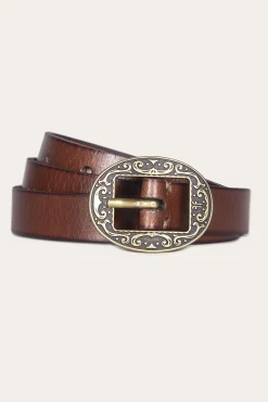 Belts^Frye 21mm Logo Western Center Bar Belt