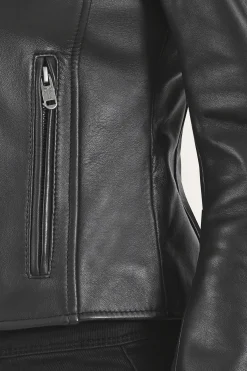 Leather Jackets^Frye Modern Biker-racer Leather Jacket Black