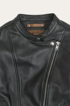 Leather Jackets^Frye Modern Biker-racer Leather Jacket Black