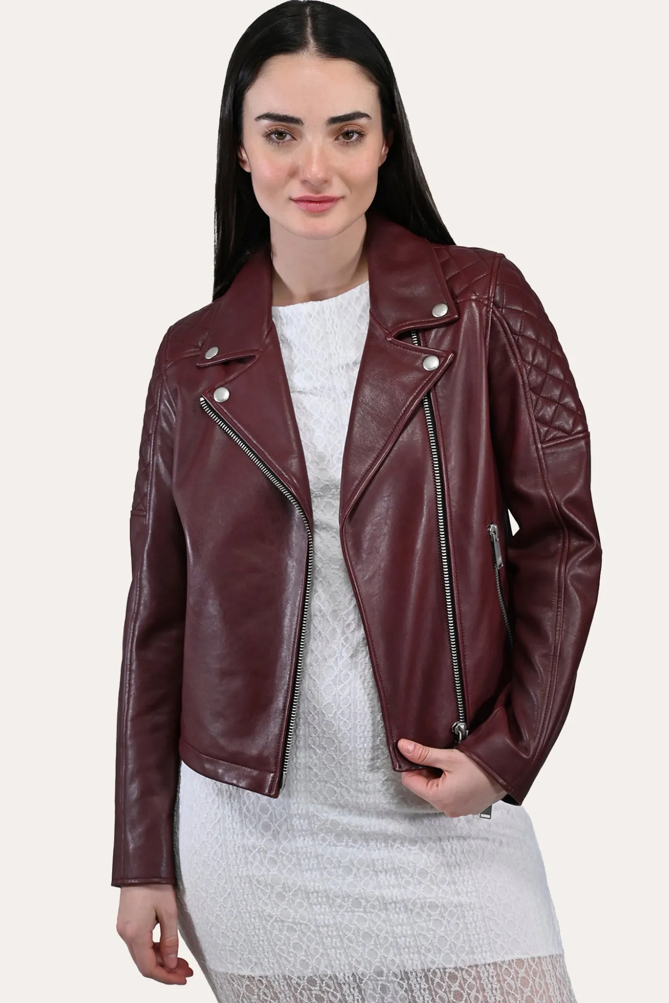 Leather Jackets^Frye Oxblood Biker Jacket