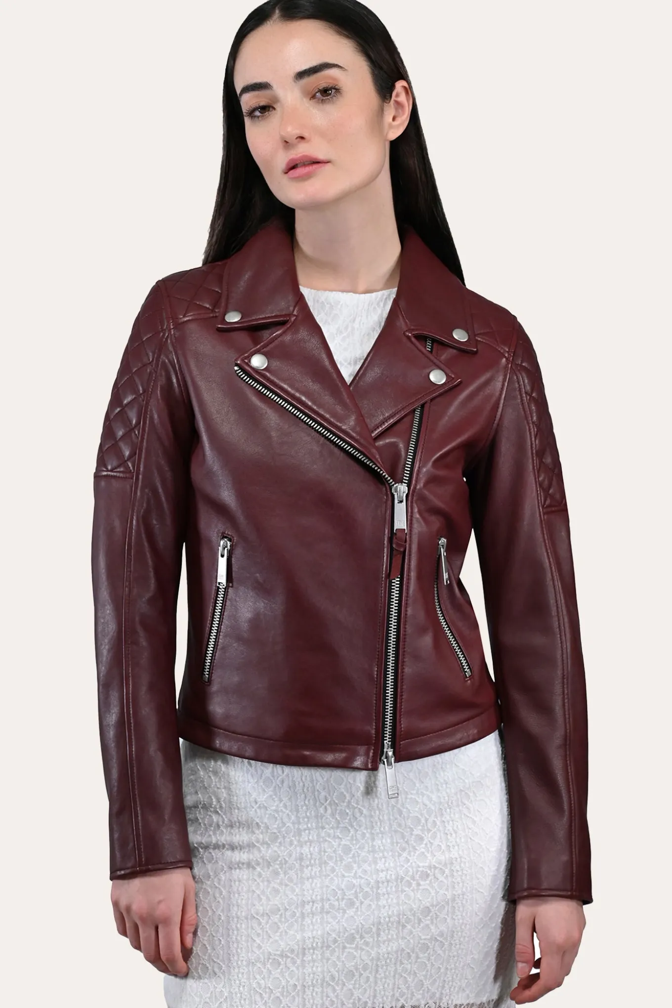 Leather Jackets^Frye Oxblood Biker Jacket