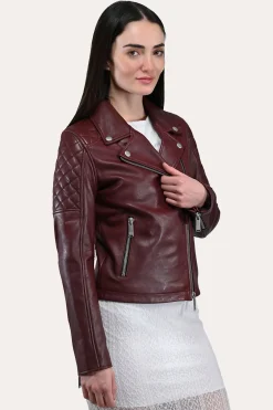 Leather Jackets^Frye Oxblood Biker Jacket