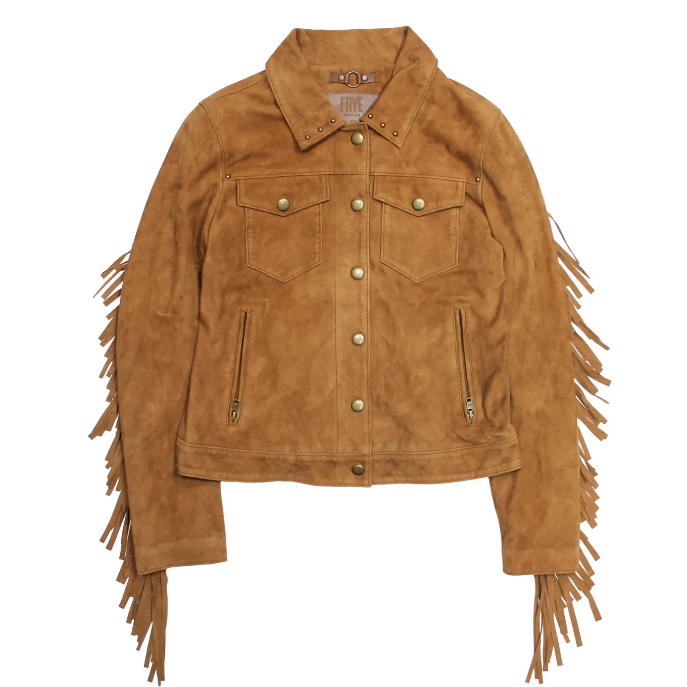 Leather Jackets^Frye Oxblood Fringed Jacket