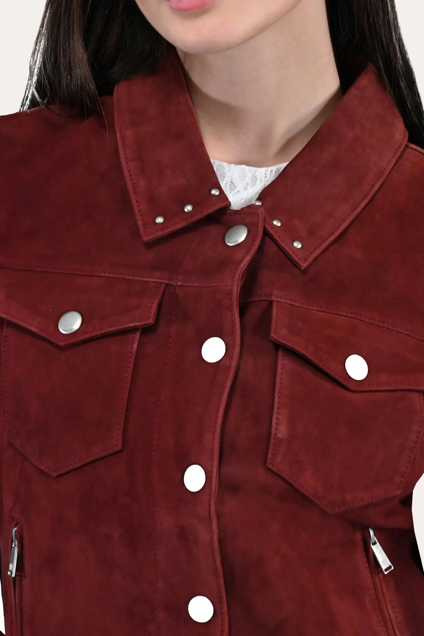 Leather Jackets^Frye Oxblood Fringed Jacket