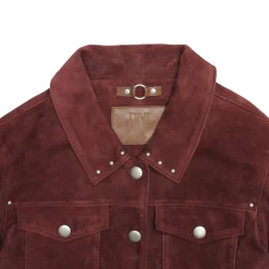 Leather Jackets^Frye Oxblood Fringed Jacket