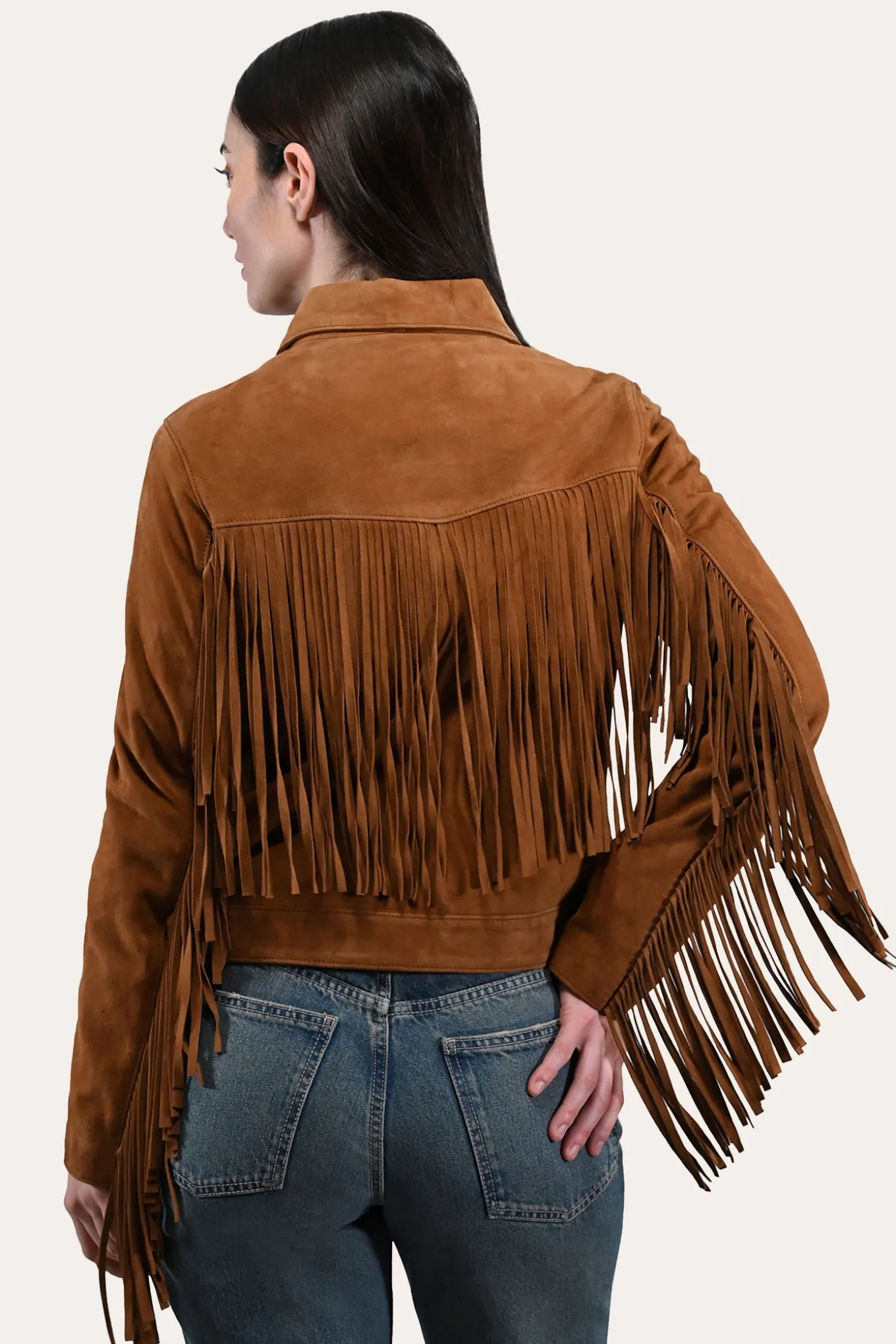 Leather Jackets^Frye Oxblood Fringed Jacket