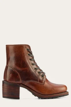 Booties^Frye Sabrina 6G Lace Up