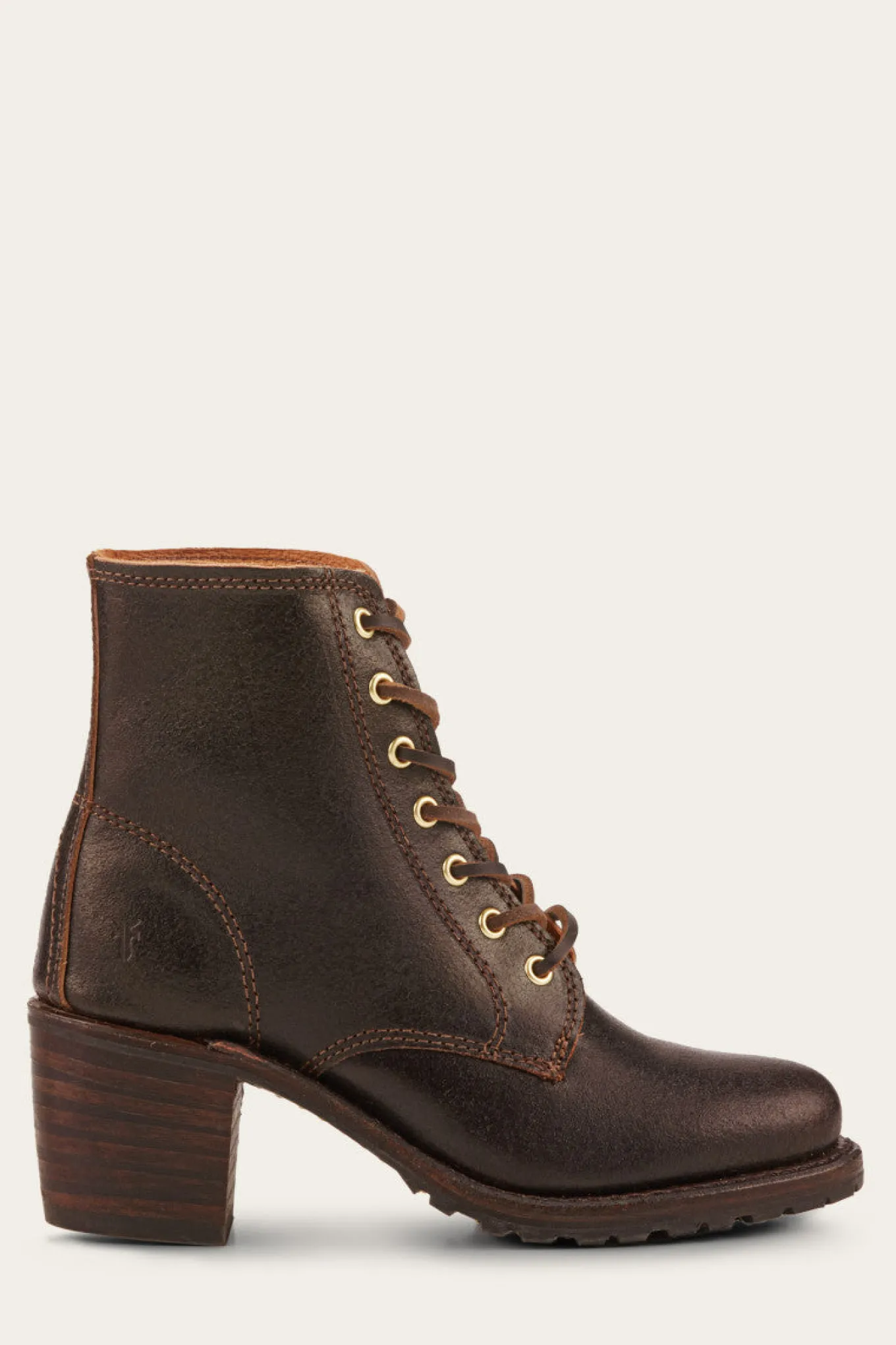 Booties^Frye Sabrina 6G Lace Up - 160Th Brown