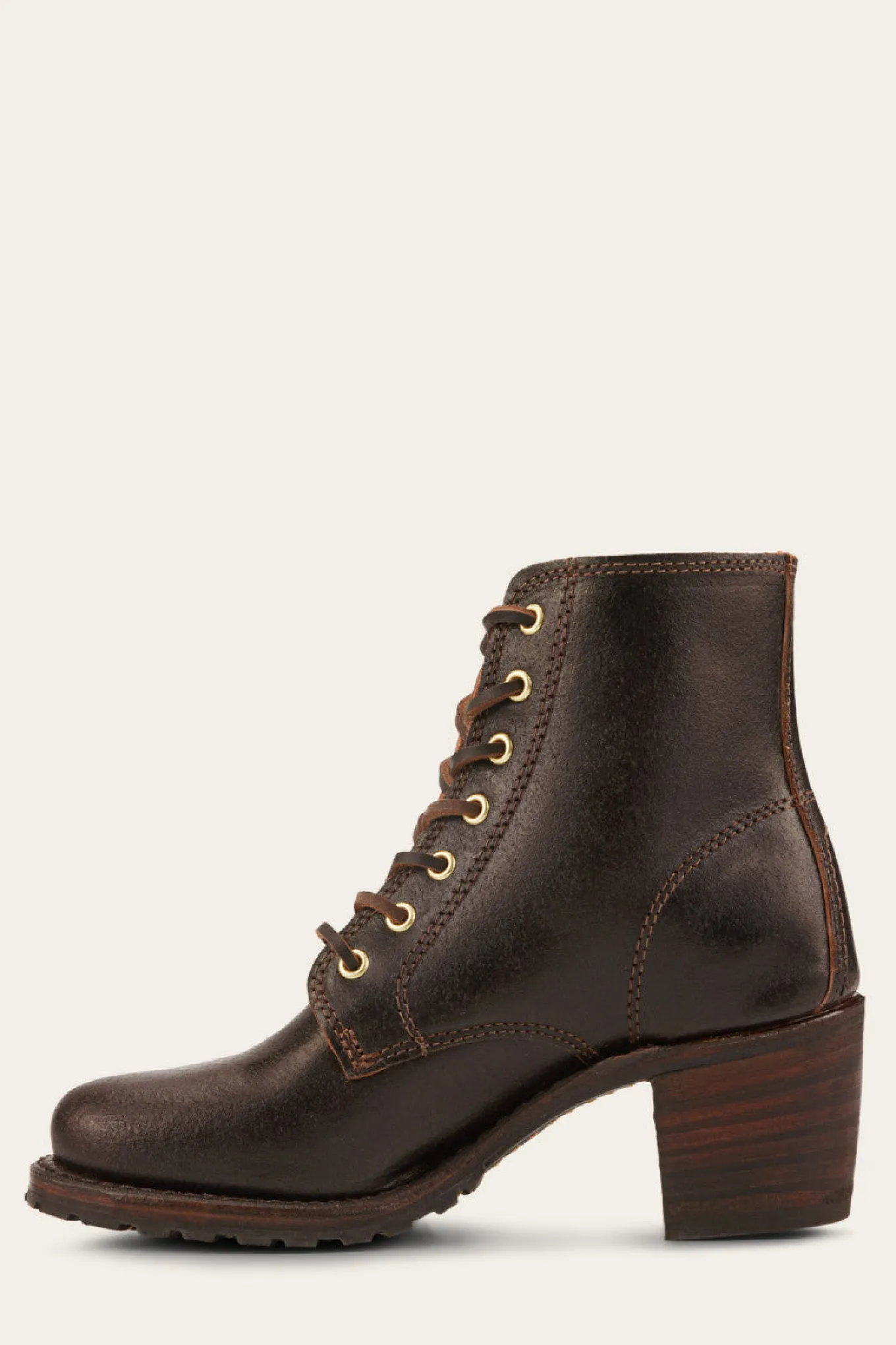 Booties^Frye Sabrina 6G Lace Up - 160Th Brown